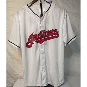 Match-Up Cleveland Indians Francisco Lindor 12 Baseball Jersey Mens XL White